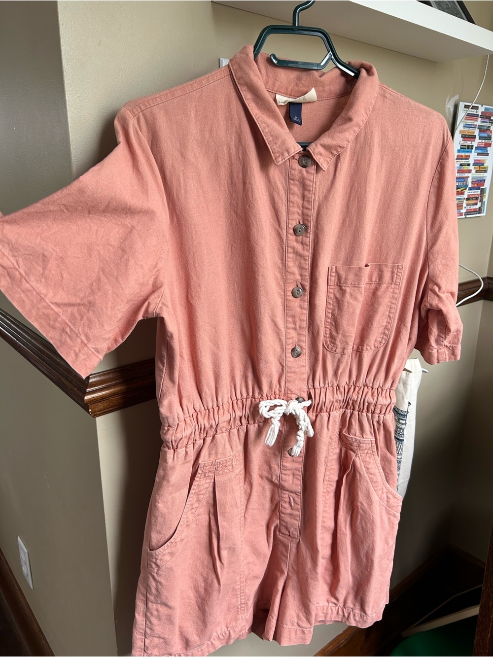 Linen Short Romper - Picture 7 of 12